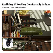 Rattan Back Swivel Chair Retro