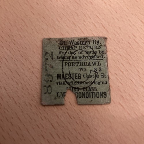 Half railway ticket - half., railway.