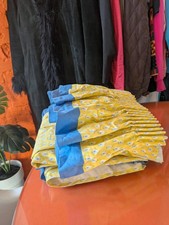 Vintage floral curtains bright