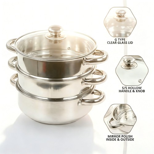 Stainless steel tier steamer - tier,