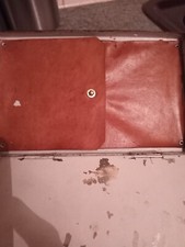 Redditch Jappaned Fishing Tackle Box With Leather Pouch And Dividers 