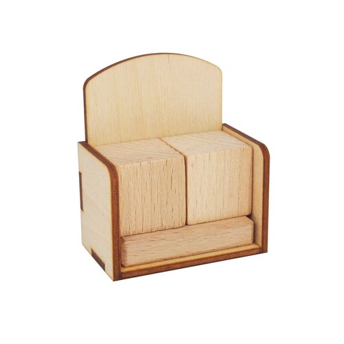 Mini wooden perpetual calendar - wooden,