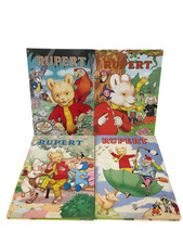 Rupert Bear Annuals Bundle x4 Vintage Daily Express Comic Books Collectable