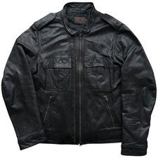 Reiss Leather Bomber Leather Jacket XL