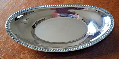 Vintage silver plated oval - vintage,