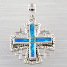 Jerusalem Cross Ocean Blue