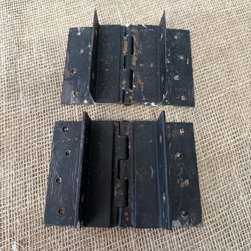 Pair antique 4in cranked steel - 4in,