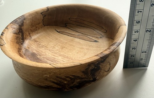 Hand turned spalted beech bowl - turned,