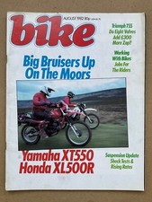 Bike Magazine - August 1982 - Yamaha XT550 v Honda XL500R, 125TS v XT125