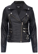 Ladies Leather Biker Jacket