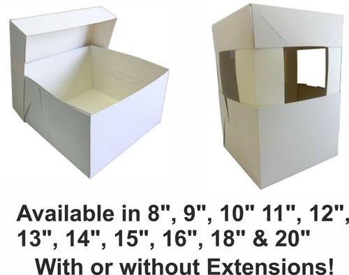 White cake boxes - boxes, with