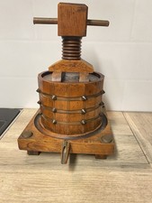 Wood Metal Wine Press sculpture French/American. By J Perard