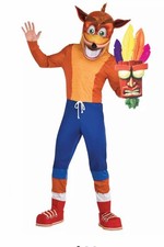 Adult Men’s Crash Bandicoot Video Game Aku Aku Fancy Dress Costume Halloween - L