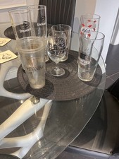 Selection of  Beer Glasses. mixed lot of 8 including 2 Plastic Guinness Glasses 