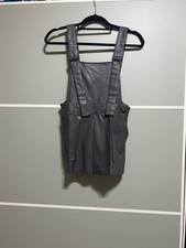 BlackMilk clothing route 66 grey shirt overalls -size S