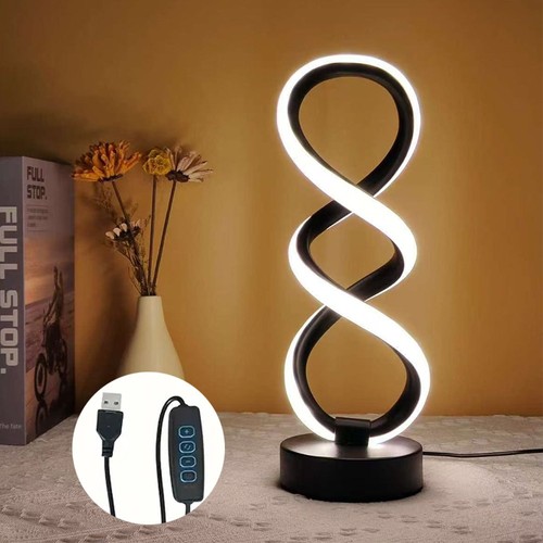 Led modern table - led, spiral