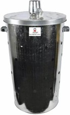 Extra Large 110L Litre Metal Galvanised Extra Hole FIRE BIN Garden Incinerator