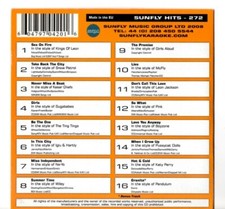 Sunfly Karaoke Hits Volume 272 16 Massive Hits CDG272
