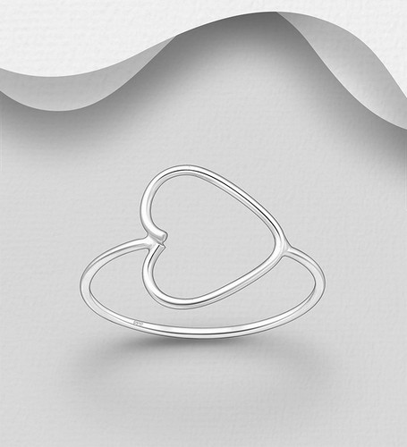 925 sterling silver open heart - 925,