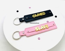 Bdsm custom keyring black gold  camgirl swinger bondage  slave kink keyholder uk