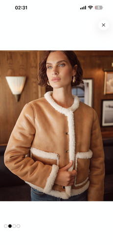 Next stylish brown shearling - next,