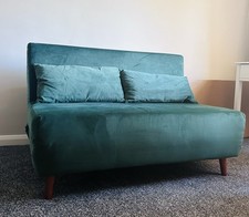 Small Double Sofa Bed in Bottle Green