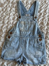 Girls Denim Dungarees, Age 2-3