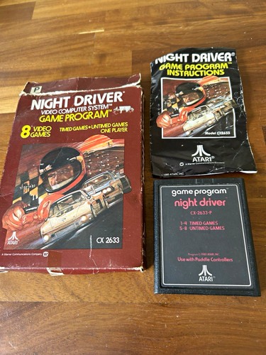 Atari 2600 night driver cx2633 - 2600,
