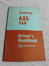 Austin A35 Van 1963 Owners Driver's Handbook Manual VGC AKD3920 1st Ed 1098cc