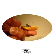 Miniature Olive wood and balsawood, one of world Smallest rowing wooden Boat