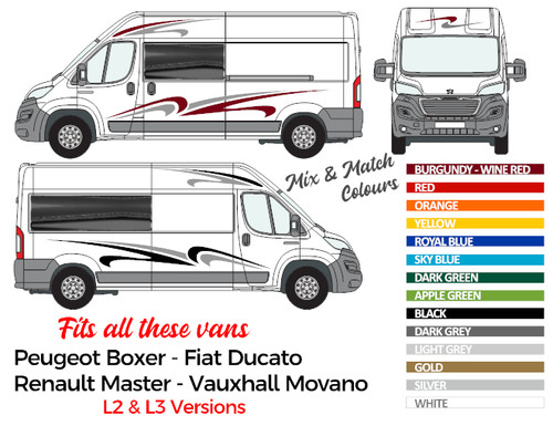 Motorhome camper decals - camper, fits