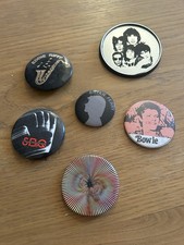 A Selection of Vintage Rock Pin Badges Job Lot Bundle