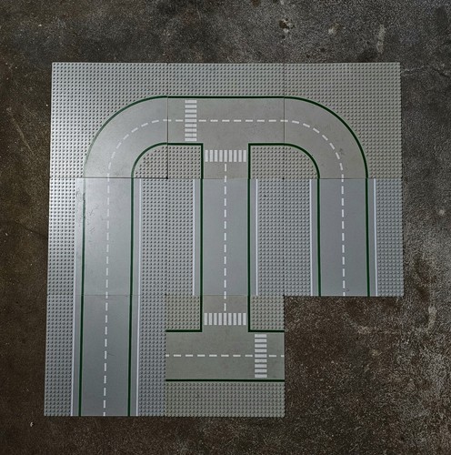 Vintage grey 32x32 lego road - vintage,