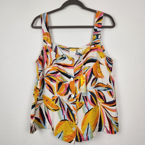 California 100 linen tank - 100%,