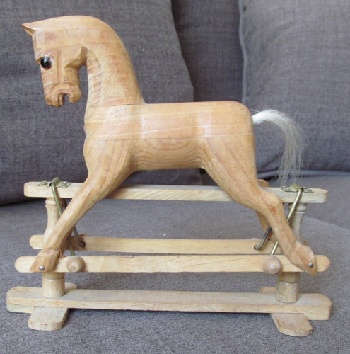 Miniature wooden rocking horse - miniature,