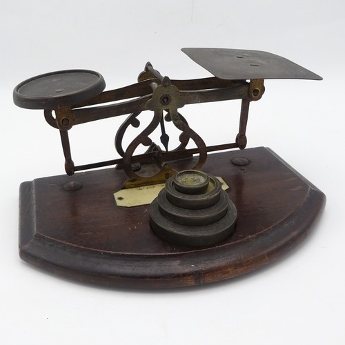 Antique postal scales brass - antique,