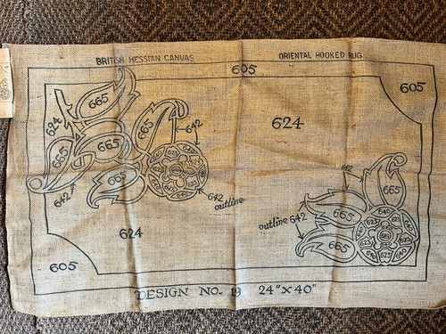 Vintage rug hessian british - vintage,
