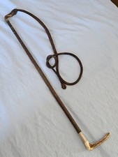 Antique LEATHER RIDING CROP &