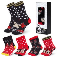 Disney Womens Socks, Red&Black
