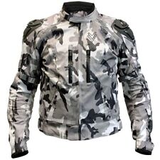 Frank Thomas Sports Mens Motorcycle Jacket Silver Camouflage