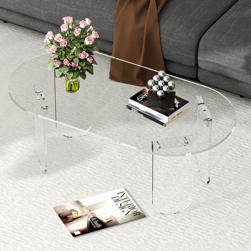Acrylic coffee table oval - 38",