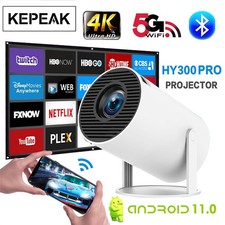 4K Mini Smart Projector 10000 Lumen 5G WiFi Bluetooth Movie Video Home Theater