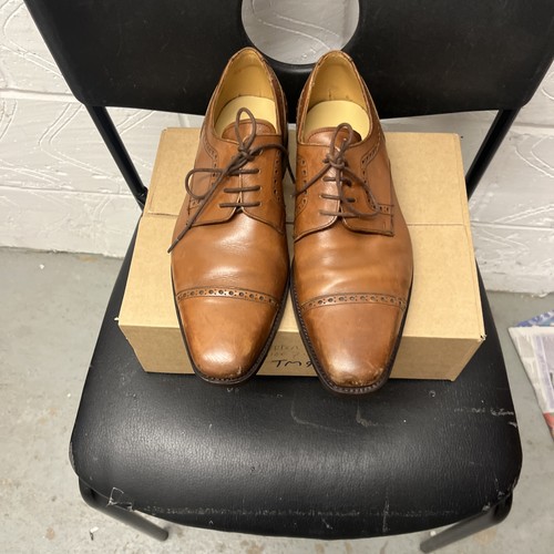 Barker mens semi brogue shoes - barker,