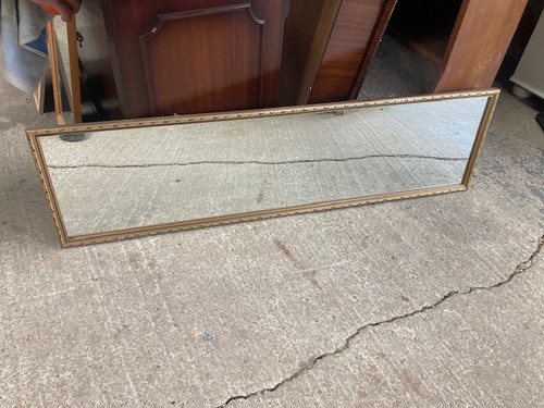 Large gold rectangular - rectangular, mirror