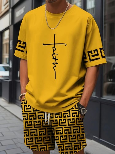 Men cross print shirt - men's, t