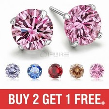 Sparkling Round CZ Ear Studs