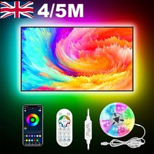 LED TV RGBIC Backlights 4/5m With Music Sync, Remote and APP Control USB Powered