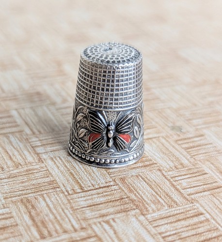 Vintage 925 silver thimble - silver,