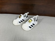 Adidas Original Toddler Superstar 360 slip-on sneakers-White-UK Size 4-RRP£43