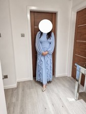 Women's Special Occasion Maxi Dress Modest Abaya Style/ Baby Blue Baby Shower 